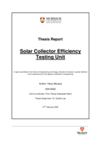 Solar collector efficiency testing unit