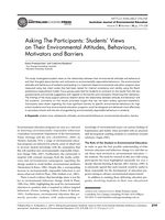 Asking the participants: Students' views on their environmental attitudes, behaviours, motivators and barriers