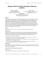 Design criteria for public emergency warning systems