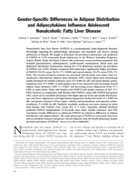 Gender-specific differences in adipose distribution and adipocytokines influence adolescent nonalcoholic fatty liver diseas