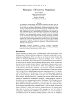 Principles of corporeal pragmatics