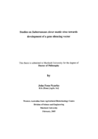 Studies on Subterranean clover mottle virus towards development of a gene silencing vector