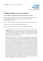 Is wildlife fertility control always humane?