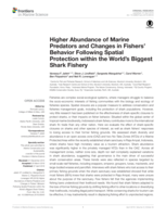 Higher abundance of marine predators and changes in fishers' behavior following spatial protection within the world's biggest shark fishery