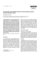 The 23S rRNA gene PCR-RFLP used for characterization of porcine intestinal spirochete isolates