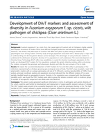 Development of DArT markers and assessment of diversity in Fusarium oxysporum f. sp. ciceris, wilt pathogen of chickpea (Cicer arietinum L.)