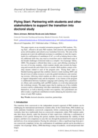 Flying Start: Partnering with students and other stakeholders to support the transition into doctoral study
