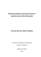 Enhancing student learning outcomes in asynchronous online discussion