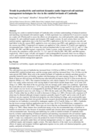 Trends in productivity and nutrient dynamics under improved soil nutrient management techniques for rice in the rainfed lowlands of Cambodia