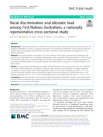 Racial discrimination and allostatic load among First Nations Australians: A nationally representative cross-sectional study