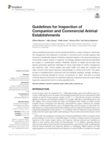 Guidelines for inspection of companion and commercial animal establishments