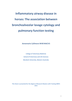 Inflammatory airway disease in horses: The association between bronchoalveolar lavage cytology and pulmonary function testing