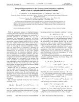 Integral representation for the electron-atom ionization amplitude which is free of ambiguity and divergence problems