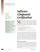 Software component certification