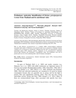 Preliminary molecular identification of Boletus griseipurpureus Corner from Thailand and its nutritional value
