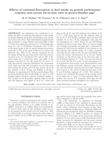 Effects of continual fluctuation in feed intake on growth performance response and carcass fat-to-lean ratio in grower-finisher pigs