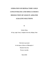 Oxidation of refractory gold concentrates and simultaneous dissolution of gold in aerated alkaline solutions