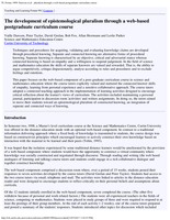 The development of epistemological pluralism through a web-based postgraduate curriculum course
