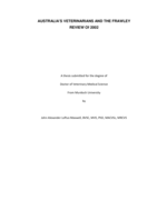Australia's veterinarians and The Frawley review of 2002