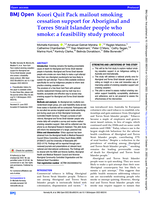Koori Quit Pack mailout smoking cessation support for Aboriginal and Torres Strait Islander people who smoke: A feasibility study protocol