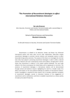 The promotion of ressentiment ideologies to affect international relations outcomes