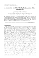 A numerical model of the hydrodynamics of the thermal bar