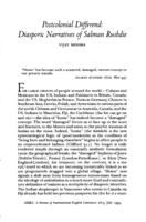 Postcolonial differend: Diasporic narratives of Salman Rushdie
