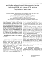 Mobile broadband possibilities considering the Arrival of IEEE 802.16m & LTE with an emphasis on South Asia