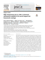 High temperature (up to 1200 °C) thermal-mechanical stability of Si and Ni doped CrN framework coatings