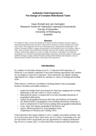 Authentic field experiences: The design of complex web-based tasks