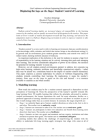 Displacing the sage on the stage: student control of learning