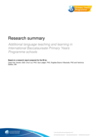Additional language teaching and learning in International Baccalaureate primary years program schools