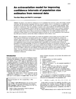 An extravariation model for improving confidence intervals of population size estimates from removal data