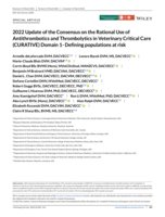 2022 Update of the consensus on the rational use of antithrombotics and thrombolytics in Veterinary Critical Care (CURATIVE) Domain 1‐ Defining populations at risk