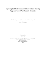 Improving the effectiveness and delivery of gene silencingtriggers to control plant parasitic nematodes