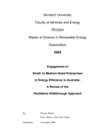 Engagement of small- to medium-sized enterprises in energy efficiency in Australia: a review of the facilitative walkthrough approach