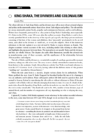 King Shaka, the diviners and colonialism