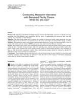 Conducting research interviews with bereaved family carers: When do we ask?