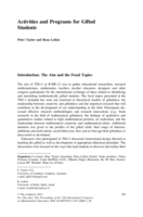 Activities and programs for gifted students