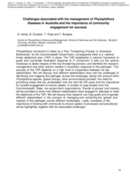 Challenges associated with the management of Phytophthora diseases in Australia and the importance of community engagement for success