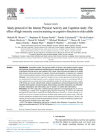 Study protocol of the Intense Physical Activity and Cognition study: The effect of high-intensity exercise training on cognitive function in older adults