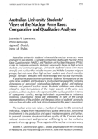 Australian university students views of the nuclear arms race