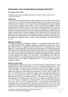 Performance of the Versatile Multi-crop Planter (2010-2017)