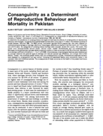 Consanguinity as a determinant of reproductive behaviour and mortality in Pakistan