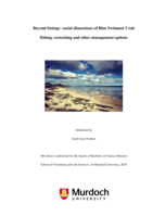 Beyond biology: social dimensions of Blue Swimmer Crab fishing, restocking and other management options