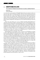 Shepstone in love: The other Victorian in an African colonial administrator