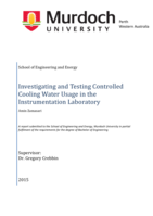 Investigating and testing controlled cooling water usage in the instrumentation laboratory