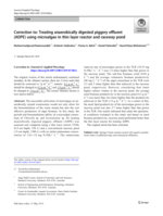 Correction to: Treating anaerobically digested piggery effluent (ADPE) using microalgae in thin layer reactor and raceway pond