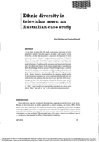Ethnic diversity in television news: an Australian case study