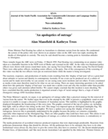 'An apologetics of outrage'